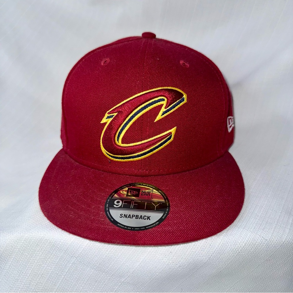 New Era Cleveland Cavaliers NBA Red Snapback Ball Cap with C Logo New